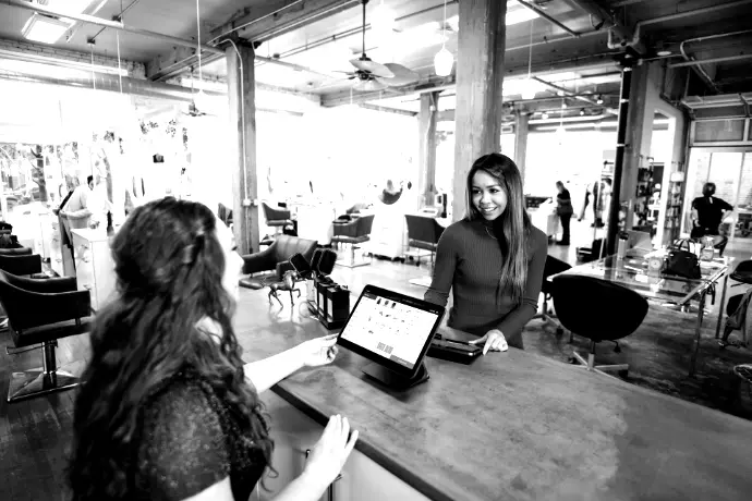 two women near tables